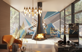 Metal Orta Şömine Minel 6011