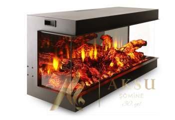 AKS COZA RZN 110 CM ELEKTRİKLİ ŞÖMİNE