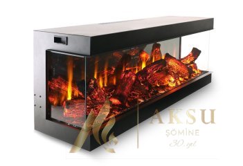 AKS COZA RZN 140 CM ELEKTRİKLİ ŞÖMİNE