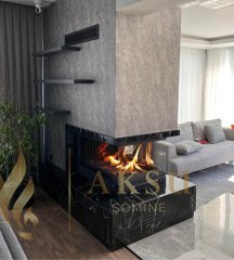 U Tipi (3 Yönü Açık) Şömine