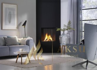 Doğalgazlı Şömine Devin 5019 / Trimline 63 H Kare