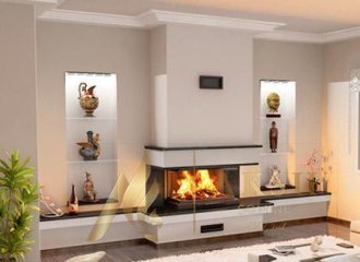 Üç Yönü Açık U Tipi Şömine Zümre 71284