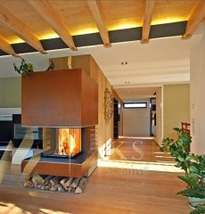 Üç Yönü Açık U Tipi Şömine Zümre 7113