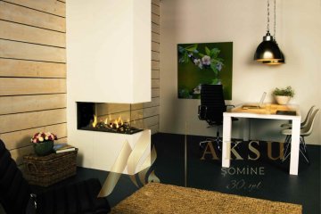 Doğalgazlı Şömine Devin 5017 / Trimline 85R U Tipi