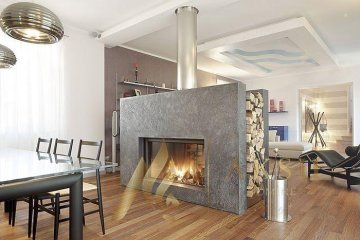 İki Yönü Açık Şömine Eliz 8003