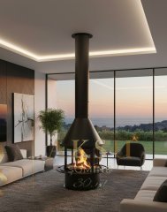 Metal Orta Şömine Minel 6007