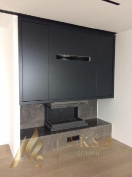 Üç Yönü Açık U Tipi Şömine Zümre 7123