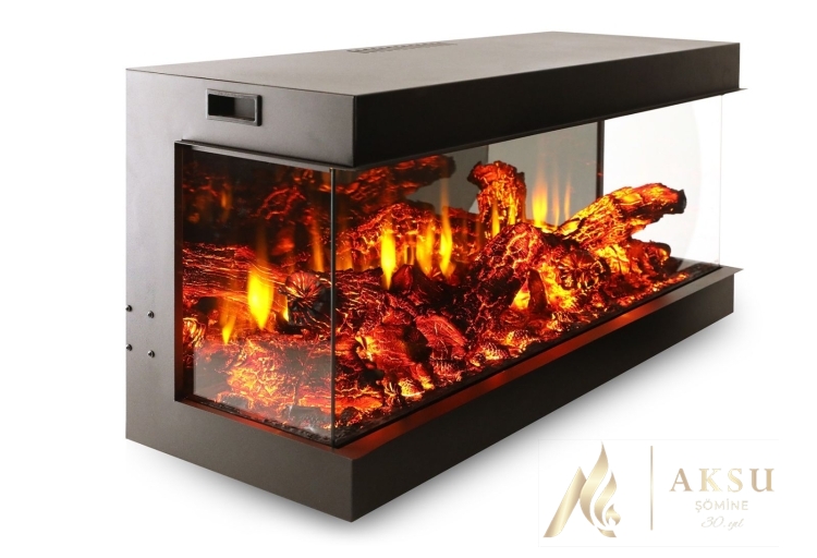 AKS COZA RZN 110 CM ELEKTRİKLİ ŞÖMİNE