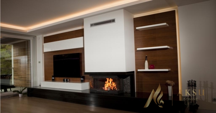 Üç Yönü Açık U Tipi Şömine Zümre 7117